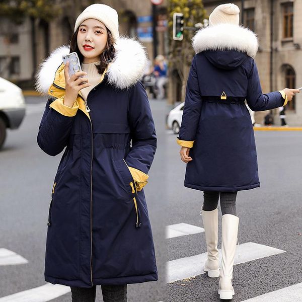 ukraine -30 hooded parka down jacket plus velvet thick snow wear fur collar long coat solid leisure slim ladies coats, Black
ukraine -30 hooded parka down jacket plus velvet thick snow wear fur collar long coat solid leisure slim ladies coats, Black