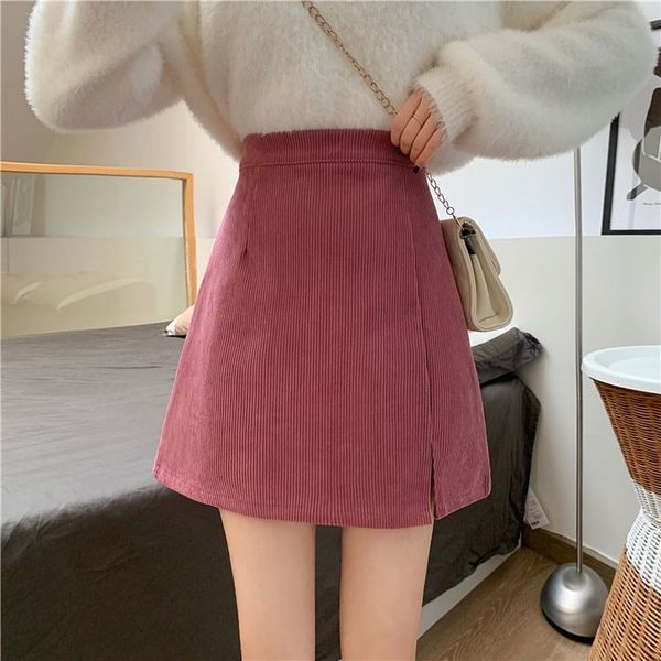 woman corduroy skirt summer mini vintage harajuku skirts mini slit slim high waist straight skirt ladies korean style 2021, Black
woman corduroy skirt summer mini vintage harajuku skirts mini slit slim high waist straight skirt ladies korean style 2021, Black