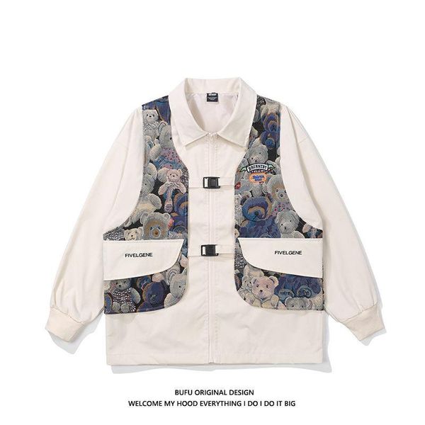 men's jackets autumn jacket bear stitching men and women korean version of the large size retro couple college style, Black;brown
men's jackets autumn jacket bear stitching men and women korean version of the large size retro couple college style, Black;brown