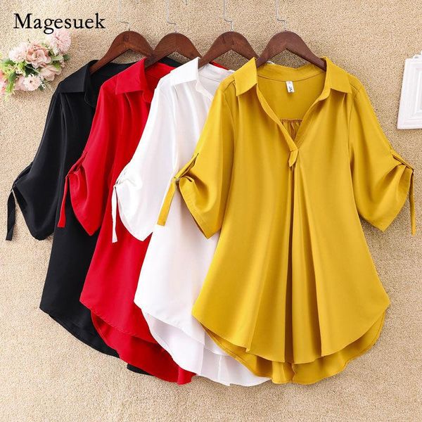 women's blouses & shirts chiffon fashion short sleeve shirt women 2021 summer solid plus size blouse loose waist slim blusas 14316, White
women's blouses & shirts chiffon fashion short sleeve shirt women 2021 summer solid plus size blouse loose waist slim blusas 14316, White