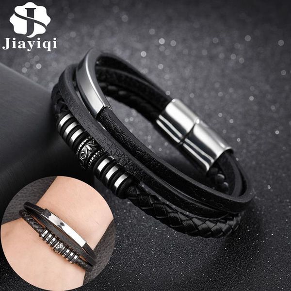 charm bracelets punk genuine leather men bracelet stainless steel magnetic clasp bangle 2021 fashion male wristband jewelry gift 18.5/20.5/2, Golden;silver
charm bracelets punk genuine leather men bracelet stainless steel magnetic clasp bangle 2021 fashion male wristband jewelry gift 18.5/20.5/2, Golden;silver