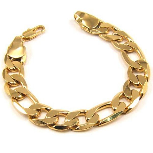 figaro chain 18ct yellow gold filled mens bracelet wrist chain link 8.6 inches, Black
figaro chain 18ct yellow gold filled mens bracelet wrist chain link 8.6 inches, Black