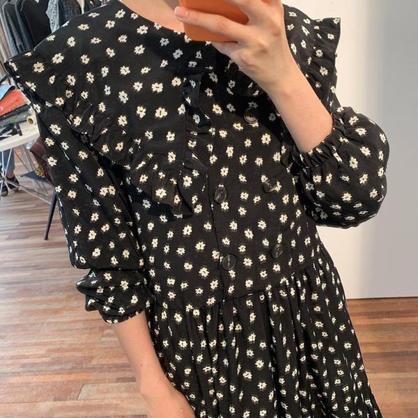 casual dresses whcw cgdsr 2021 party vintage a-line autumn winter woman elegant dress women loose korean style long sleeve print floral, Black;gray
casual dresses whcw cgdsr 2021 party vintage a-line autumn winter woman elegant dress women loose korean style long sleeve print floral, Black;gray