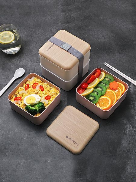 dinnerware sets square double-layer wooden simple lunch box japanese portable bento leak-proof student container with cutlery
dinnerware sets square double-layer wooden simple lunch box japanese portable bento leak-proof student container with cutlery