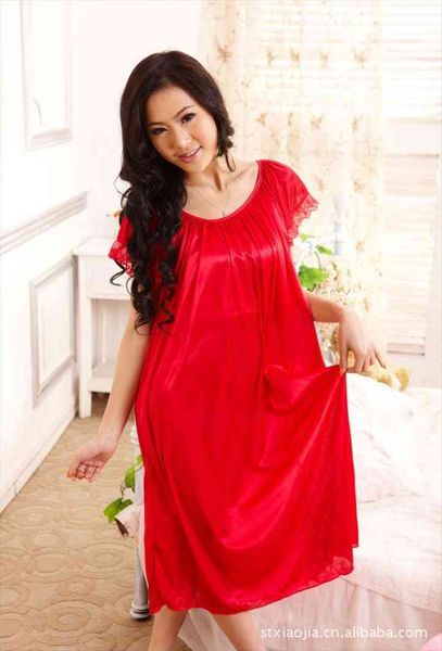 summer short sleeve women sleepwear plus size viscose lace mm nightgown lounge, Black;red
summer short sleeve women sleepwear plus size viscose lace mm nightgown lounge, Black;red