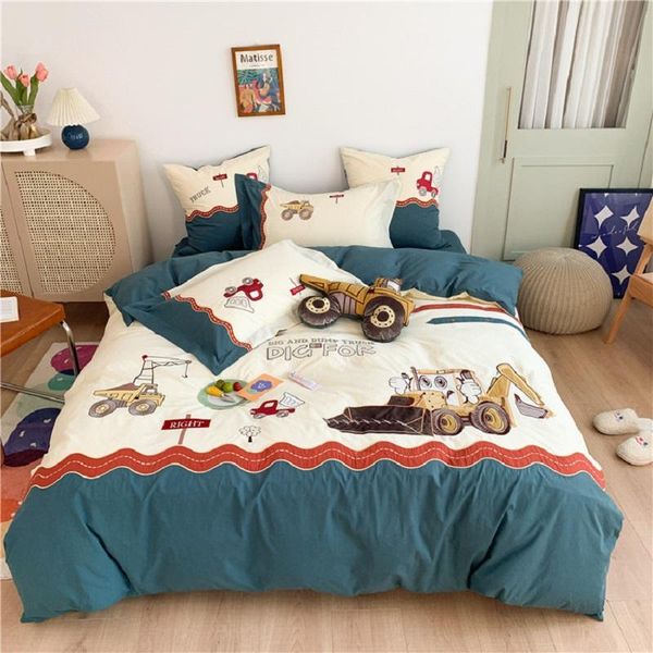 bedding sets boys set 4pcs cartoon style boy excavator duvet cover washed cotton children home textile pillowcase 1.5m 1.8m bedsheet
bedding sets boys set 4pcs cartoon style boy excavator duvet cover washed cotton children home textile pillowcase 1.5m 1.8m bedsheet