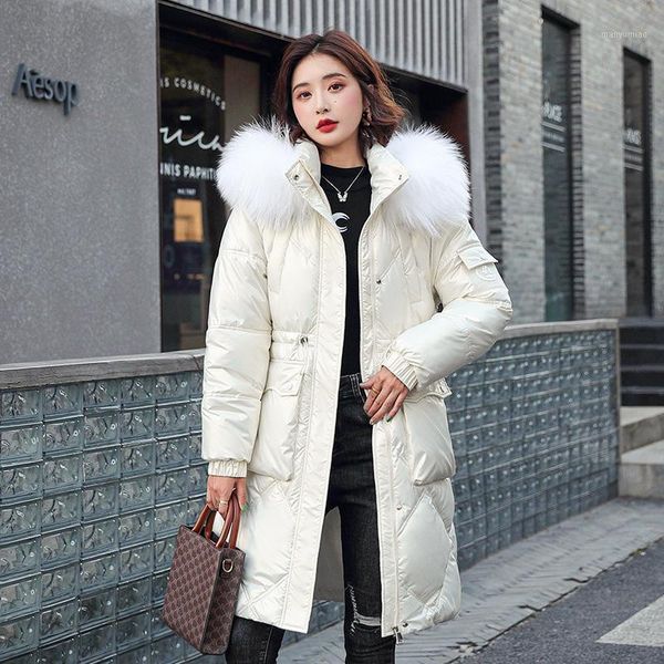 women's down & parkas winter women jackets thicken warm glossy and no-wash outwear hooded with fur collar fashion mid-length female clo, Black
women's down & parkas winter women jackets thicken warm glossy and no-wash outwear hooded with fur collar fashion mid-length female clo, Black
