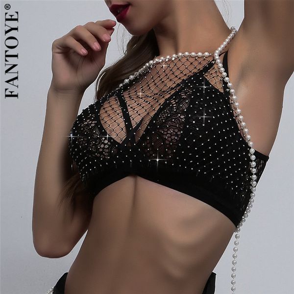 2021 new shiny diamond pearl fishnet women backless halter camis party clubwear ny chain summer beachwear cl8b, White
2021 new shiny diamond pearl fishnet women backless halter camis party clubwear ny chain summer beachwear cl8b, White