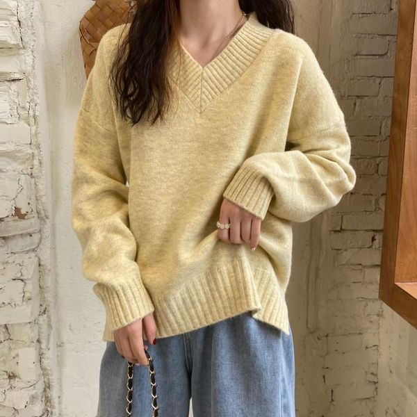 alien kitty simplicity sweater women v-neck pullovers female autumn winter 2021 korean fashion daily lazy wind long sleeve top, White;black
alien kitty simplicity sweater women v-neck pullovers female autumn winter 2021 korean fashion daily lazy wind long sleeve top, White;black