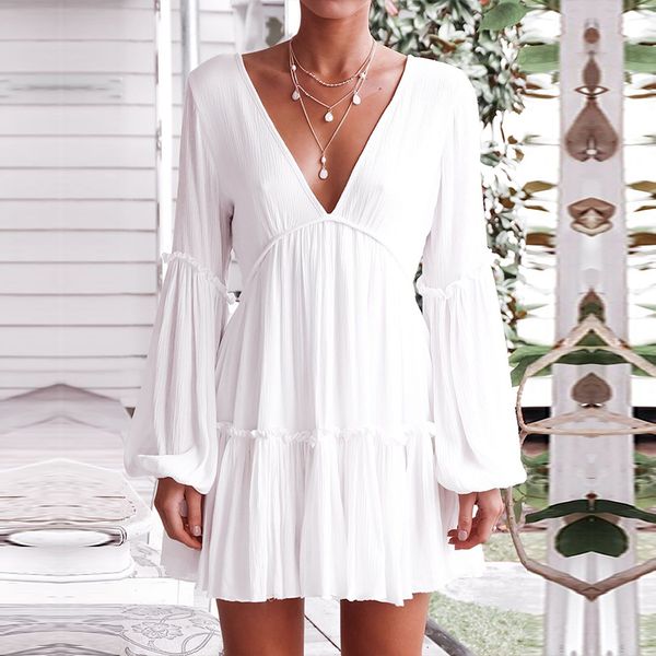 2021 new autumn white ruffle patchwork shirt women spring v neck backless lantern sleeve mini party vestidos iztw, Black;gray
2021 new autumn white ruffle patchwork shirt women spring v neck backless lantern sleeve mini party vestidos iztw, Black;gray