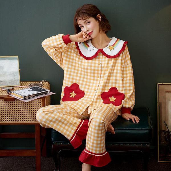 winter pajamas for women sleepwear cotton ladies pajamas set long sleeves+pants plaid nightwear cardigan pijama pyjama, Black;red
winter pajamas for women sleepwear cotton ladies pajamas set long sleeves+pants plaid nightwear cardigan pijama pyjama, Black;red