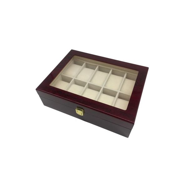 watch boxes & cases 10 grids classical red wooden display case glossy lacquer box wood jewelry collection organizer, Black;blue
watch boxes & cases 10 grids classical red wooden display case glossy lacquer box wood jewelry collection organizer, Black;blue