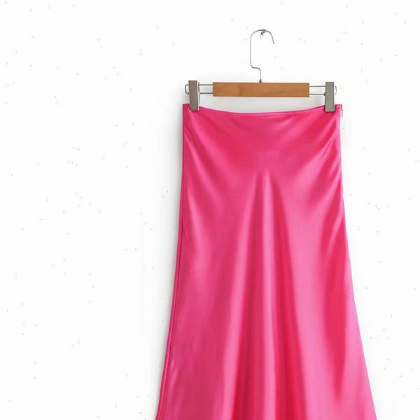 2021 women casual za silk satin yellow red skirt female spring summer chic a line smooth solid long skirts faldas mujer moda, Black
2021 women casual za silk satin yellow red skirt female spring summer chic a line smooth solid long skirts faldas mujer moda, Black