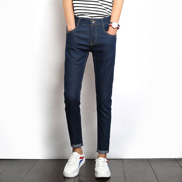 ny blue katoon slender jeans men youth students fashion casual minimalist single length denim broek
ny blue katoon slender jeans men youth students fashion casual minimalist single length denim broek