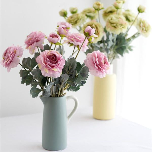 decorative flowers & wreaths 2 head artificial silk flower peony bridal bouquet ranunculus home decor fake leaf wedding party decoration
decorative flowers & wreaths 2 head artificial silk flower peony bridal bouquet ranunculus home decor fake leaf wedding party decoration