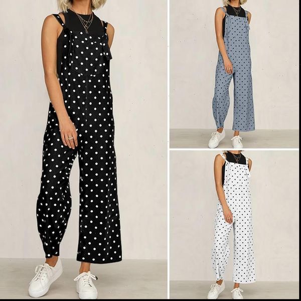 summer jumpsuits 2021 women polka dot long rompers sleeveless backless casual wide leg pants pantalon femme plus size 5xl, Black;white
summer jumpsuits 2021 women polka dot long rompers sleeveless backless casual wide leg pants pantalon femme plus size 5xl, Black;white