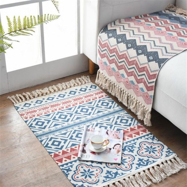 carpets retro rugs and for home living room soft tassel table runner door mat decor
