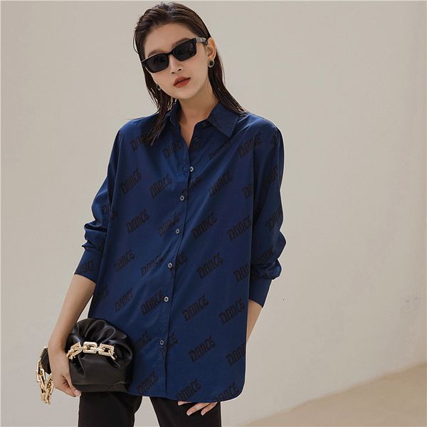 2021 new royal blue long sleeve and blouse fall women letter print button up collar shirt loose autumn fashion clothing y0mc, White
2021 new royal blue long sleeve and blouse fall women letter print button up collar shirt loose autumn fashion clothing y0mc, White
