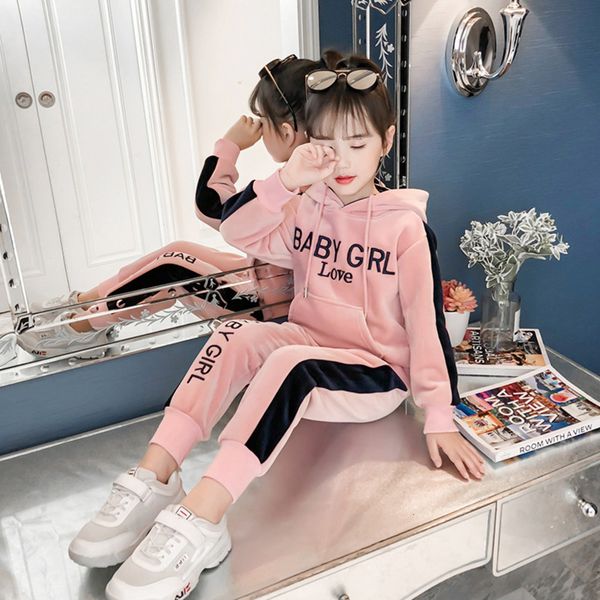 autumn winter new girls sports gold velvet children's clothing baby kids sportswear big girl hoodie shirt+pants suit, White
autumn winter new girls sports gold velvet children's clothing baby kids sportswear big girl hoodie shirt+pants suit, White