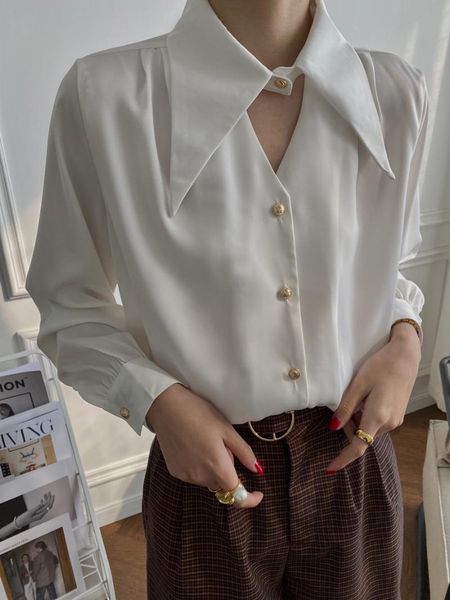 women's blouses & shirts spring summer fashion button up satin silk shirt vintage blouse women white lady long sleeves female loose off
women's blouses & shirts spring summer fashion button up satin silk shirt vintage blouse women white lady long sleeves female loose off