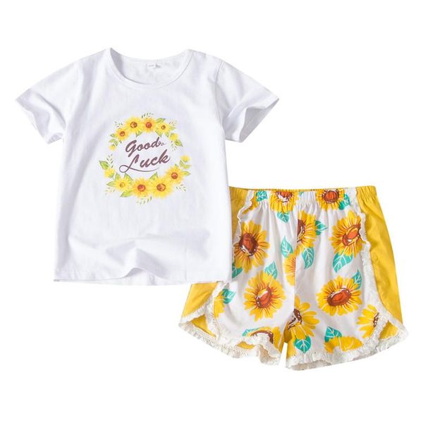 clothing sets girl\u2021s short-sleeved and shorts summer 2021,fashion sunflower printed casual round neck t-shirt, White
clothing sets girl\u2021s short-sleeved and shorts summer 2021,fashion sunflower printed casual round neck t-shirt, White