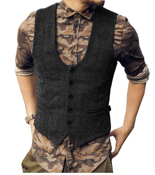 men's vests mens formal tweed single-breasted waistcoat/vest wool herringbone u-neck plus size business custom made, Black;white
men's vests mens formal tweed single-breasted waistcoat/vest wool herringbone u-neck plus size business custom made, Black;white