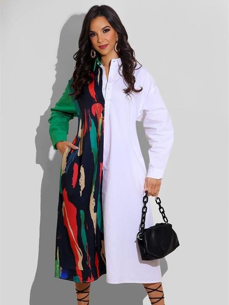 casual dresses long shirt dress women autumn loose outfits 2021 fashion contrast color patchwork button up streetwear plus size, Black;gray
casual dresses long shirt dress women autumn loose outfits 2021 fashion contrast color patchwork button up streetwear plus size, Black;gray