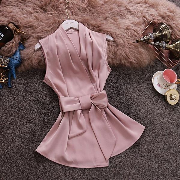 women's blouses & shirts 2021 summer women v-neck sleeveless bow lady lace up ruffles office satin silk solid color, White
women's blouses & shirts 2021 summer women v-neck sleeveless bow lady lace up ruffles office satin silk solid color, White