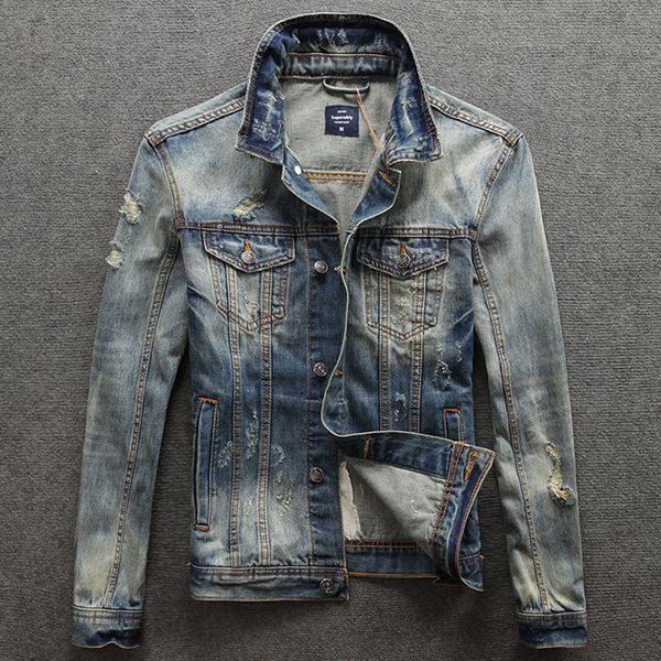 2021 new fashion streetwear retro washed destroyed designer ripped denim jacket men coats superably brand biker jackets hombre mgid, Black;brown
2021 new fashion streetwear retro washed destroyed designer ripped denim jacket men coats superably brand biker jackets hombre mgid, Black;brown