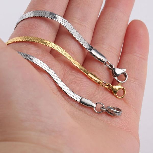link, chain 3mm 4mm stainless steel snake bracelet& bangle gold silver color basic charm bracelet for women classic jewelry femme, Black
link, chain 3mm 4mm stainless steel snake bracelet& bangle gold silver color basic charm bracelet for women classic jewelry femme, Black