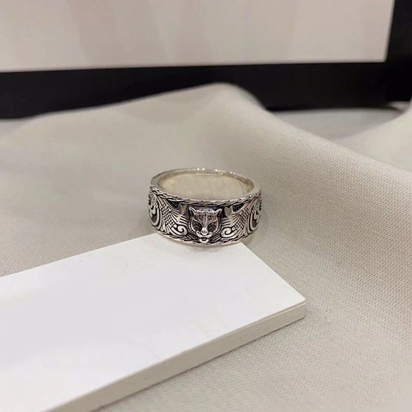 original brand designer vintage tiger head letter pattern rings temperament ladies men fashion jewelry party gifts, Silver
original brand designer vintage tiger head letter pattern rings temperament ladies men fashion jewelry party gifts, Silver