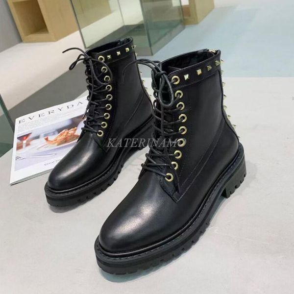 boots brand designer women genuine leather rivet decor fashion zipper lace up ankle boot short ladies shoes autumn winter, Black
boots brand designer women genuine leather rivet decor fashion zipper lace up ankle boot short ladies shoes autumn winter, Black
