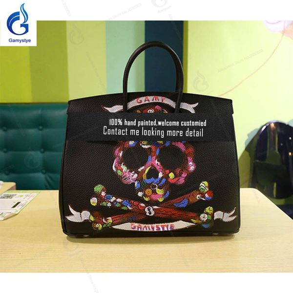 2021 art multicolor rock roll punk skull bags cowhide togo leather luxury women handbags classic totes golden lock, Black;red
2021 art multicolor rock roll punk skull bags cowhide togo leather luxury women handbags classic totes golden lock, Black;red