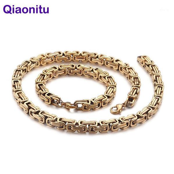 chains punk rock fashion men biker necklace hiphop 316lstainless steel byzantine chain bracelet jewelry 5mm/6mm/8mm 20-24 inch1, Silver
chains punk rock fashion men biker necklace hiphop 316lstainless steel byzantine chain bracelet jewelry 5mm/6mm/8mm 20-24 inch1, Silver