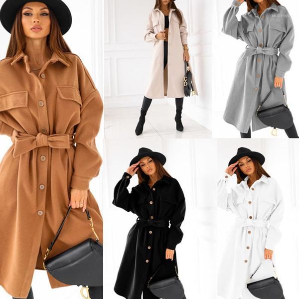 women's wool & blends bikoles 2021 autumn winter fashion casual loose turn down collar long sleeve women coat belt bow buttons pockets, Black
women's wool & blends bikoles 2021 autumn winter fashion casual loose turn down collar long sleeve women coat belt bow buttons pockets, Black