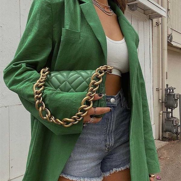 autumn women's blazer female long sleeve y2k casual coat chic cardigan green pink yellow vintage fashion jacket for women 211019, White;black
autumn women's blazer female long sleeve y2k casual coat chic cardigan green pink yellow vintage fashion jacket for women 211019, White;black
