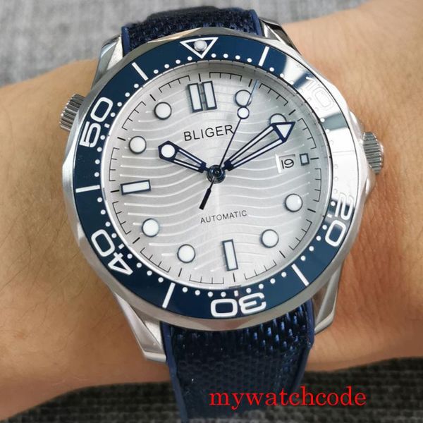 wristwatches bliger nh35 miyota 8215 automatic men's watch auto date saapphire crystal screw down crown rubber strap solid back, Slivery;brown
wristwatches bliger nh35 miyota 8215 automatic men's watch auto date saapphire crystal screw down crown rubber strap solid back, Slivery;brown
