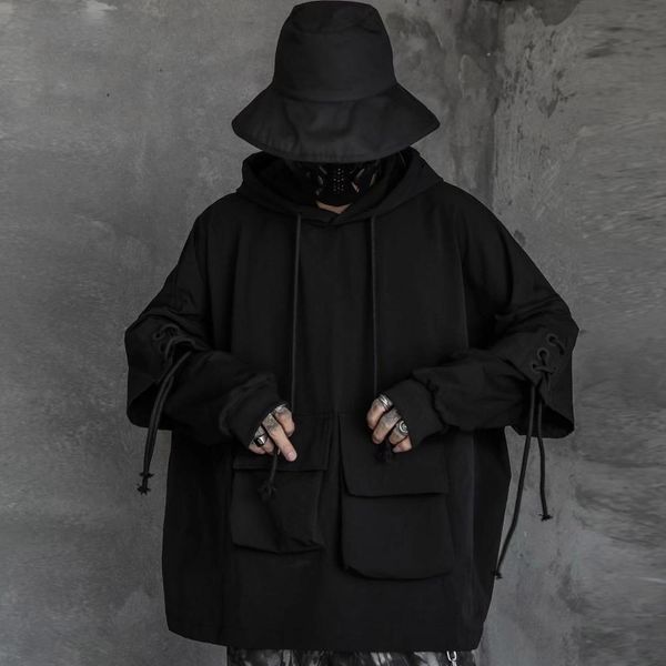 dark drawstring cargo jackets coats streetwear tactical function pullover multi-pocket windbreaker, Tan;black
dark drawstring cargo jackets coats streetwear tactical function pullover multi-pocket windbreaker, Tan;black