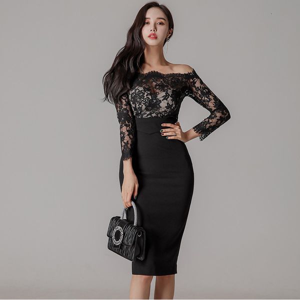 new arrival fashion spring midi party women ol temperament lace perspective elegant off-shoulder slim pencil dress kt7q, White;black
new arrival fashion spring midi party women ol temperament lace perspective elegant off-shoulder slim pencil dress kt7q, White;black