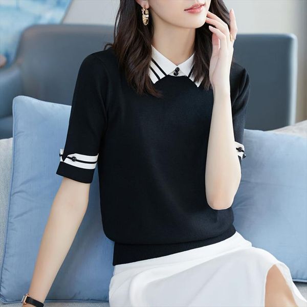 women shirts summer spring womens sweater korean clothes fashion o neck pullover loose solid color casaul puff sleeve zz0725, White;black
women shirts summer spring womens sweater korean clothes fashion o neck pullover loose solid color casaul puff sleeve zz0725, White;black