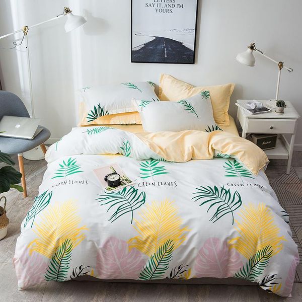 leaves single bedding set qulit cover pillowcases white home textile cama bed set twin king size yellow duvet cover sets
leaves single bedding set qulit cover pillowcases white home textile cama bed set twin king size yellow duvet cover sets