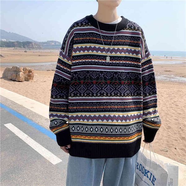 men's thick knitted retro casual sweater, loose, korean winter clothing, -2xl, White;black
men's thick knitted retro casual sweater, loose, korean winter clothing, -2xl, White;black