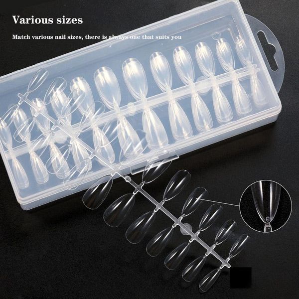 false nails 240 pieces of boxed long water droplets square trapezoidal transparent ultra-thin nail seamless and full-fit tool, Red;gold
false nails 240 pieces of boxed long water droplets square trapezoidal transparent ultra-thin nail seamless and full-fit tool, Red;gold