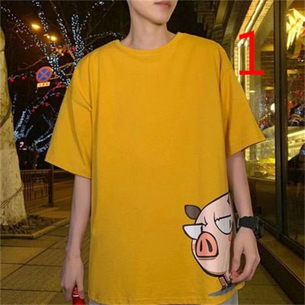 2021 new spring and summer men's street loose print casual trend short-sleeved t-shirt nkig, White;black
2021 new spring and summer men's street loose print casual trend short-sleeved t-shirt nkig, White;black