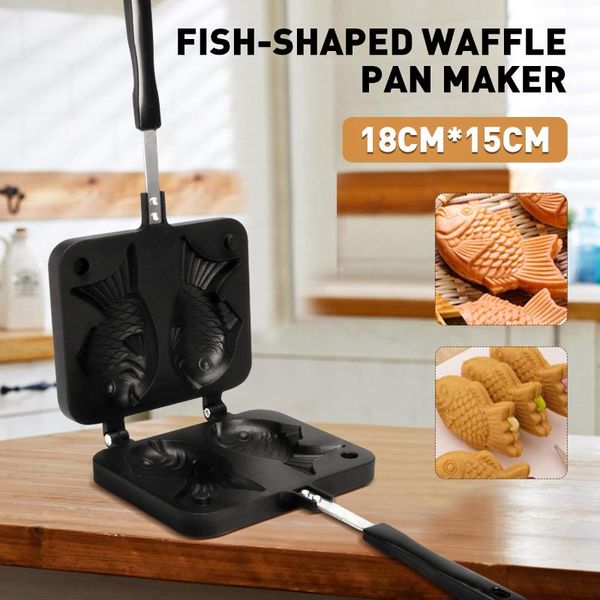 bread makers 2 molds taiyaki fish shaped waffle pan maker non-stick buscuit cake bake bakeware home kitchen diy dessert cooking plate
bread makers 2 molds taiyaki fish shaped waffle pan maker non-stick buscuit cake bake bakeware home kitchen diy dessert cooking plate