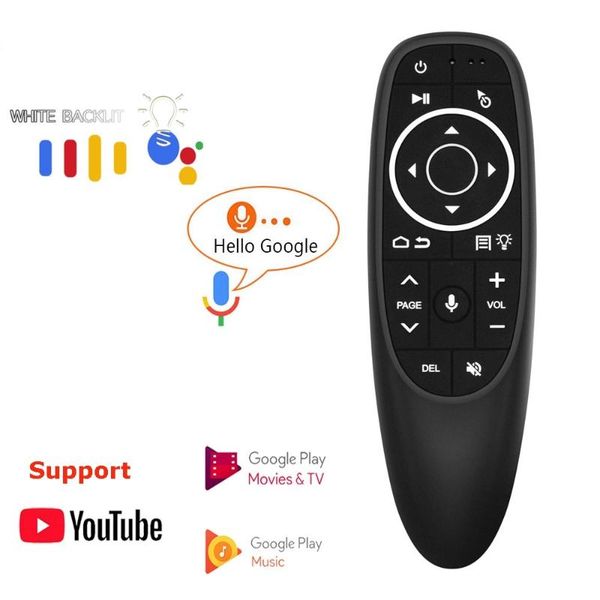 g10s pro smart remote control with backlit ir learning wireless voice control 2.4g usb receiver g10 air mouse for android tv box
g10s pro smart remote control with backlit ir learning wireless voice control 2.4g usb receiver g10 air mouse for android tv box