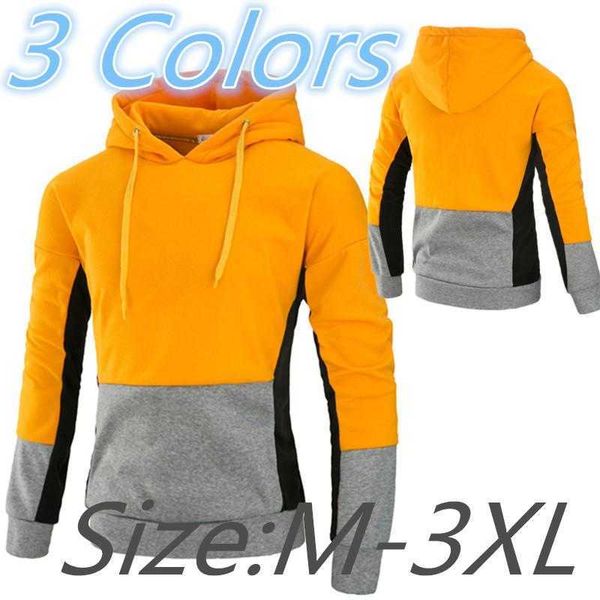 men's hoodies & sweatshirts 2021 youth trend mens pullover sweatshirt fashion splicing long-sleeve hooded sportswear outdoor running fi, Black
men's hoodies & sweatshirts 2021 youth trend mens pullover sweatshirt fashion splicing long-sleeve hooded sportswear outdoor running fi, Black