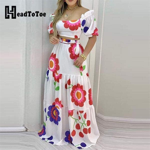 floral print lace-up backless crop & maxi skirt sets summer women two piece set 210730, White
floral print lace-up backless crop & maxi skirt sets summer women two piece set 210730, White