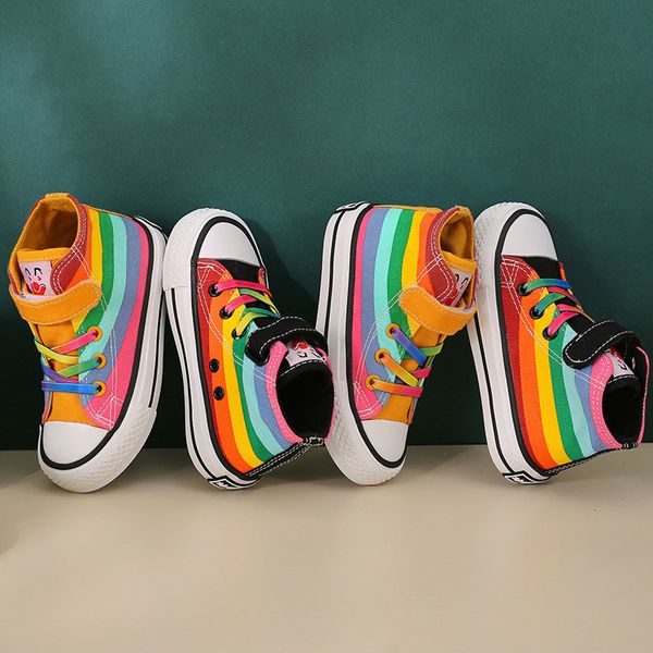 kids shoes for girl autumn 2021 new childrens high-canvas shoes casual wild boys sneakers girls rainbow shoes, Black;red
kids shoes for girl autumn 2021 new childrens high-canvas shoes casual wild boys sneakers girls rainbow shoes, Black;red