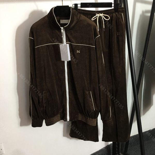 2021ss designer clothes women tracksuit brand jackets pants set velvet zipper jackets coat elastic waist pants long sleeve 2 piece suit high, White
2021ss designer clothes women tracksuit brand jackets pants set velvet zipper jackets coat elastic waist pants long sleeve 2 piece suit high, White